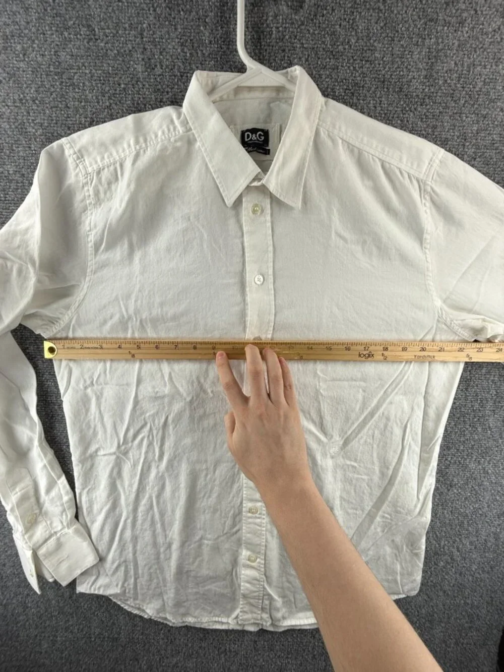 Dolce & Gabbana Button Up Shirt Medium White Long Sleeve Cotton Woven Designer